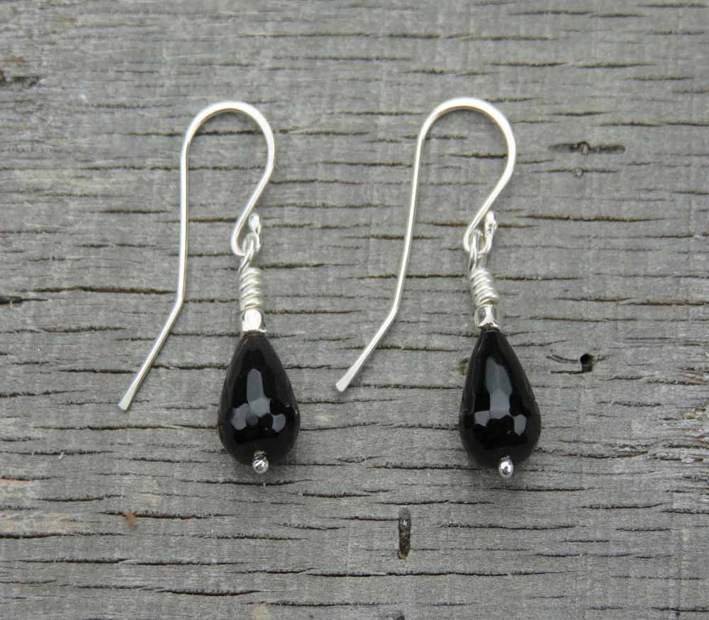 Dew Drop Onyx Earrings J